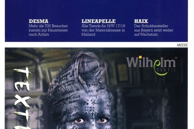 Wilhelm Textil® on the cover of “STEPTECHNIK”